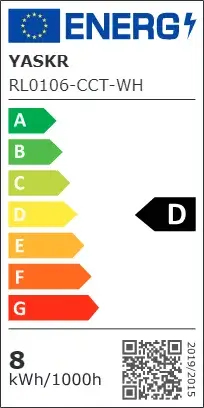 Metalowy wpust sufitowy Pik RL0106-CCT-WH LED 8W 3000-4000K IP54 biały