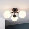 Okrągła lampa sufitowa Pulsa 93489 szklane kule IP44 biały czarny