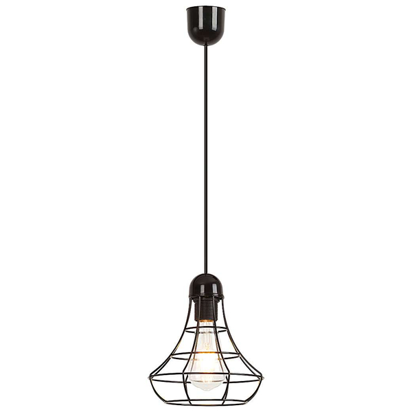 LAMPA wisząca RAMSEY 4649 Rabalux metalowa OPRAWA loftowa klatka ZWIS na kablu czarny
