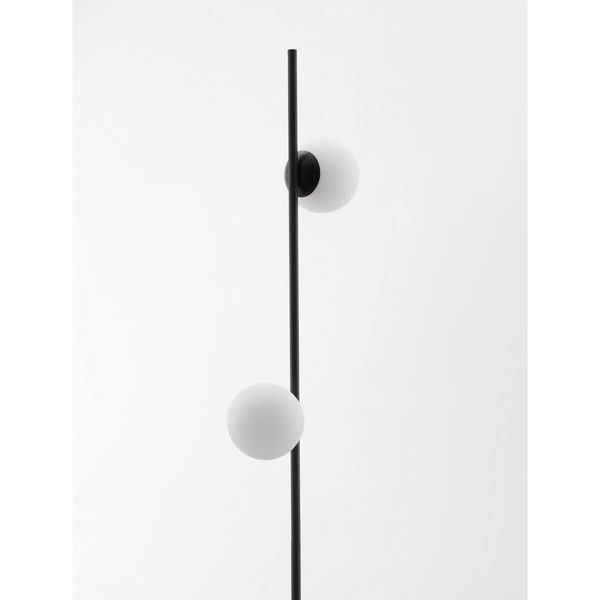 Podłogowa lampa do salonu Abala LE43312 LED 16W 3000K szklana biała czarna