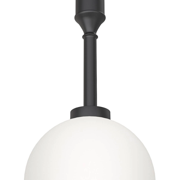 Wisząca lampa czarna biała Ero I okrągły zwis nad wyspę