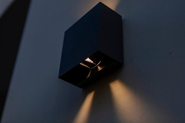 Ścienna LAMPA zewnętrzna GEMINI XF 5104002012 Lutec kinkiet OPRAWA metalowa LED 9W 3000K kwadratowa IP54 czarna