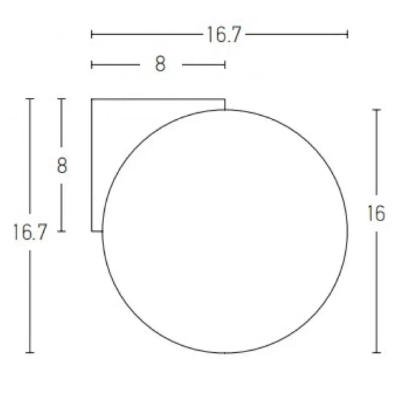 Łazienkowa lampa naścienna 20149 kula okrągła IP44 mosiądz biała