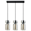 Szklana lampa wisząca Nivio LP-2811/3L AM loftowa czarna przydymiona