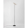 Podłużna lampa podłogowa FARDANO LE45626 do salonu tuba czarna brązowa