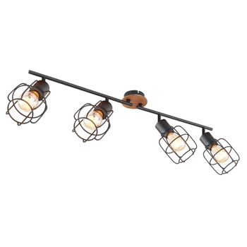 Nasufitowa lampa Willa 54037-4 druciane reflektorki czarne