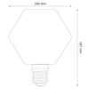 Geometryczna żarówka dekoracyjna DecoVintage 317889 Polux LB16 LED E27 sześciokąt 4W 260lm 230V biała ciepła