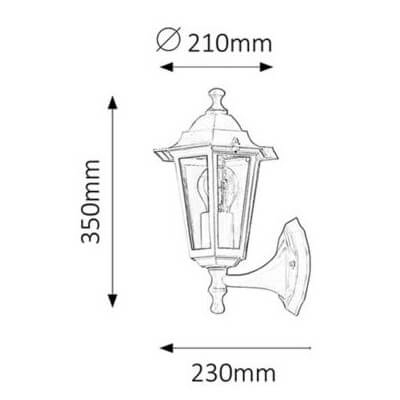 Lampa na elewację metalowa VELENCE 8203 szklana IP43 przezroczysta biała