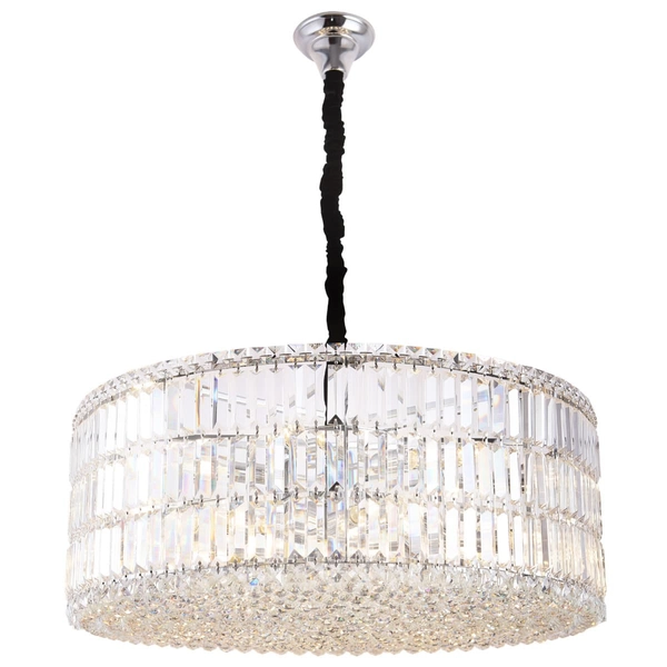Salonowa lampa wisząca glamour PUCCINI P0268 Maxlight metalowa chrom