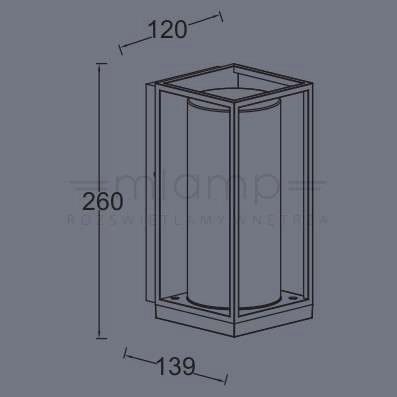 Ścienna LAMPA ogrodowa FLAIR 5288803012 Lutec elewacyjna OPRAWA zewnętrzna outdoor IP44 czarna przezroczysta