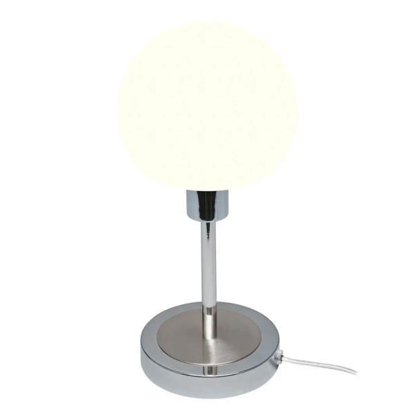 Stołowa lampa kula Cave TB-92039-CH LED 4,8W 3000K do salonu chrom biała