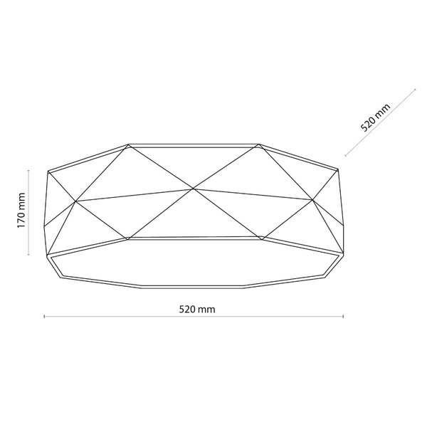 Geometryczny plafon ekologiczny Kantoor 6195 TK Lighting szara beżowa