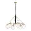 Zwisowa lampa nad stół QN-MARILYN6 kulista retro nikiel
