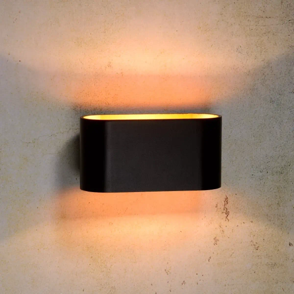 Metalowa lampa ścienna XERA 23254/01/30 Lucide czarna złota