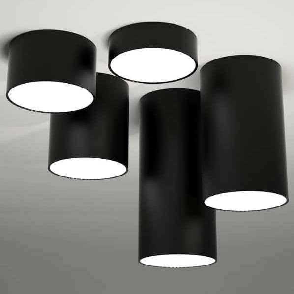 Plafon LAMPA sufitowa ZAMA 1128 Shilo natynkowa OPRAWA metalowa okrągła czarna