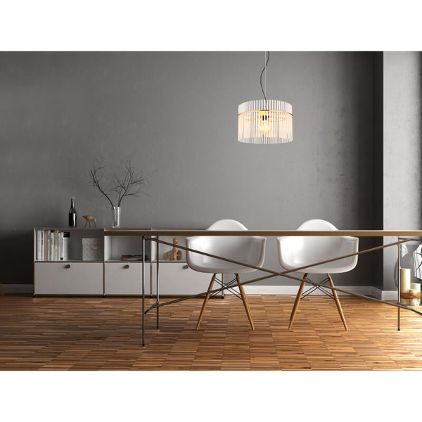 Zwisowa lampa szklana GORLEY 15698HM glamour złota przezroczysta