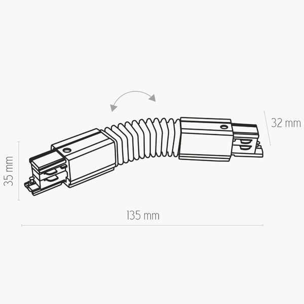 Elastyczny łącznik trójobwodowy Tracer 8050 Zumaline czarny
