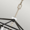 Pałacowa lampa wisząca QN-STINSON-4P-M-BK czarna nikiel