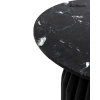 Drewniany stolik kawowy LEVANTE MM001501100336 czarny dekor marmuru 50cm