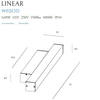 Podłużna lampa ścienna LINEAR W0263 Maxlight LED 18W 4000K IP44 belka biała