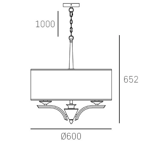 Abażurowa LAMPA wisząca ATLANTA P05797AU-WH Cosmolight klasyczny zwis do sypialni biały złoty
