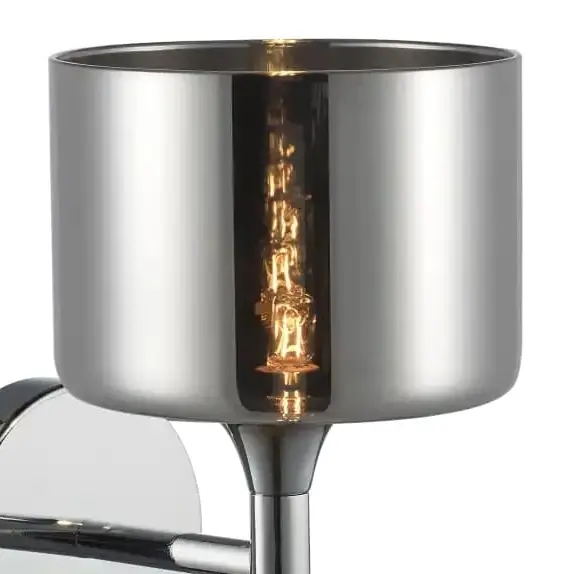 Modernistyczny kinkiet Copenhagen W01059CH Cosmolight metal szkło srebrny