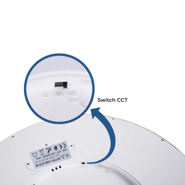 Plafon Maze ABR-PLO-OCED-40W Abruzzo LED 40W 3000-6000K drewniany biały