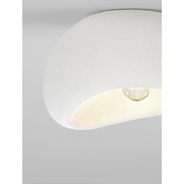 Lampa sufitowa skandynawska PALINZA biała LE45325 1xE27 kopułowa