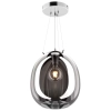 Skandynawska lampa wisząca MOON P19066B-D38 szklana chrom lustrzany