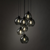 Lampa zwisowa Cubus 10207 bubbles do salonu kaskada grafitowa czarna