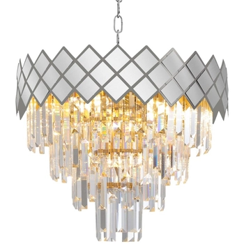 Kryształowy żyrandol Carisma ML8889 Milagro do salonu glamour chrom