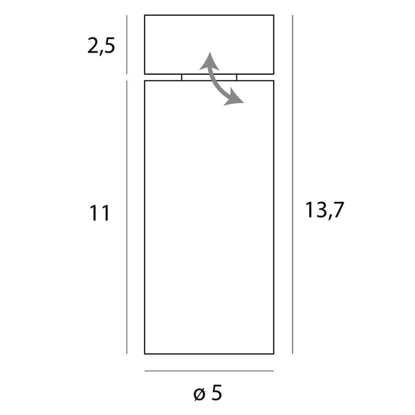 Regulowana lampa przysufitowa HALO C0245 Maxlight LED 9W 3000K tuba biały czarny