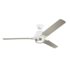 Sufitowy wiatrak Zeus srebrny biały KLF-ZEUS-60-WHT 13W 4000K