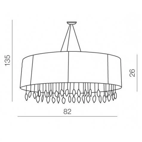 Owalna lampa wisząca SIDNEY AZ1839 Azzardo abażurowa brązowa