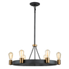 Wisząca lampa półplafon QN-SILAS-6P-DZ czarny złoty