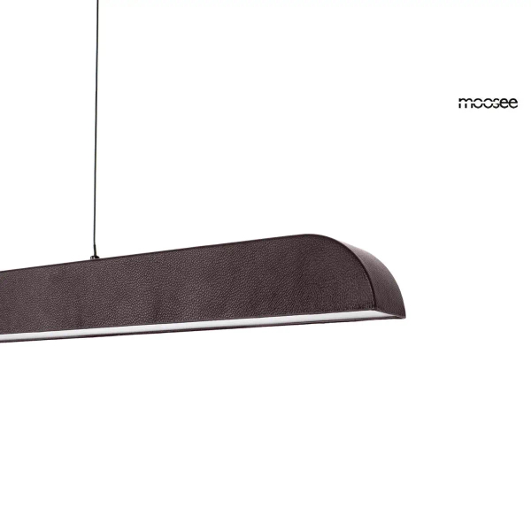 Podłużna wisząca lampa LINEA brązowa MSE1501100493 1xLED 40W 3000K nad wyspę