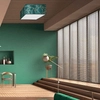 Sufitowa lampa kwadrat ZIGGY MLP7575 Milagro plafon zielony hol