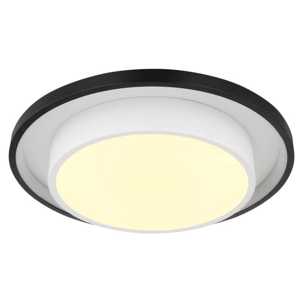 Ściemnialny plafon z pilotem Morgan 41390-21 LED 21W CCT RGB czarny