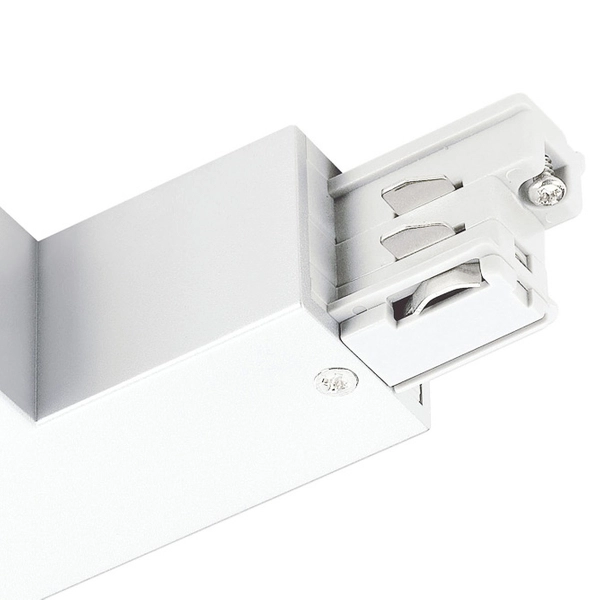 T-ŁĄCZNIK szynoprzewodu uziemienie wewnętrzne HT4-J03/WU Italux do 3-fazowej szyny natynkowej 230V biały