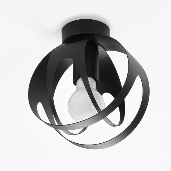 Czarna lampa sufitowa SL.1086 do sypialni nad łóżko loft