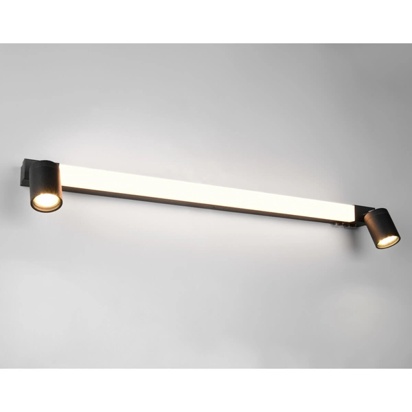 Metalowa lampa ścienna ENRICO 281479332 LED 9W 2300-4000K IP44 tubki czarny