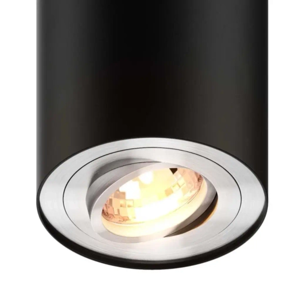 Metalowy downlight do salonu Rondoo 89201-N Zumaline okrągłe oczko czarne
