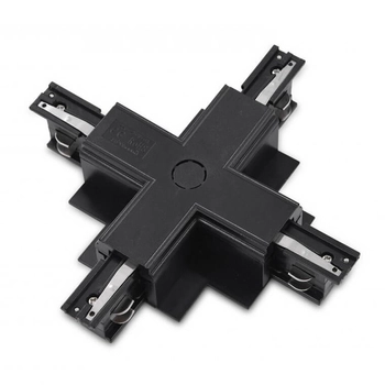 Łącznik-X Track AZ4302 do 3-fazowego systemu szynowego podtynkowy czarny