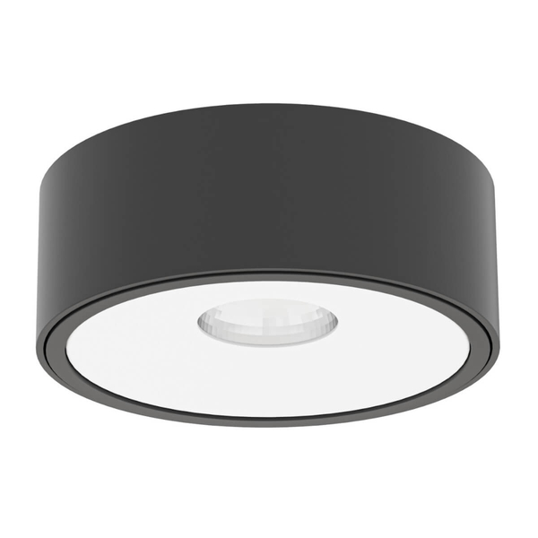 Wpuszczana lampa sufitowa Neo Nero Slim KG + Ufo Bianco Orlicki Design okrągła czarna biała