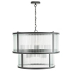 Loftowa wisząca lampa Bianka BIA0622 do salonu żebrowana czarna