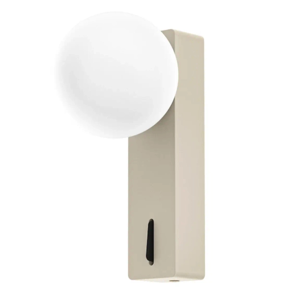 Lampa ścienna Boletta Parette OR85587 z przełącznikiem IP44 szara