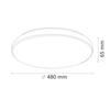 Plafon okrągły z pilotem Desert 324313 LED 72W 3000-6000K IP44 biały