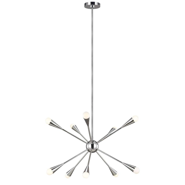 Loftowa LAMPA wisząca Jax FE-JAX10-BB Elstead FEISS metalowa pająk sticks mosiądz