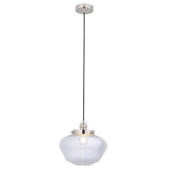 Zwisowa lampa nad wyspę kuchenną L&-196172 Light& szklana nikiel