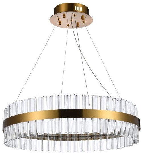 Żyrandol glamour Francesca AZ5261 LED 37W okrągła mosiądz 